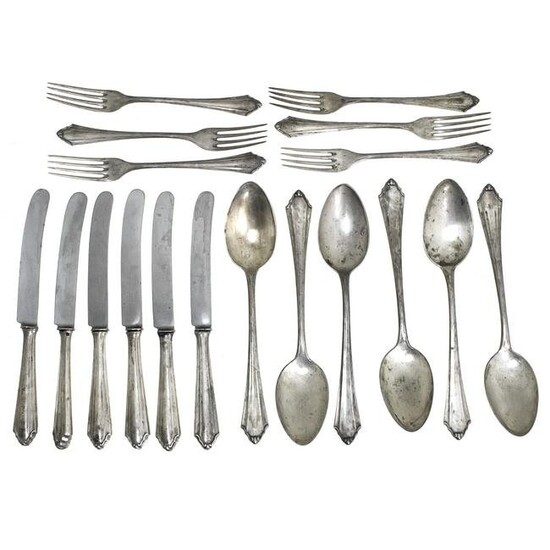 Silver Flatware Cutlery Set, 18pcs, Germany, Circa