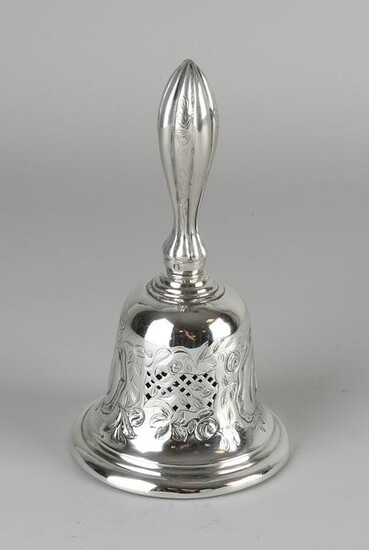 Silver table bell, 833/000, with metal inner bell.&#160