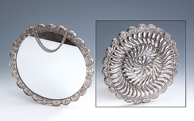 So-called wedding mirror , Turkey approx. 1900/10, silver,...