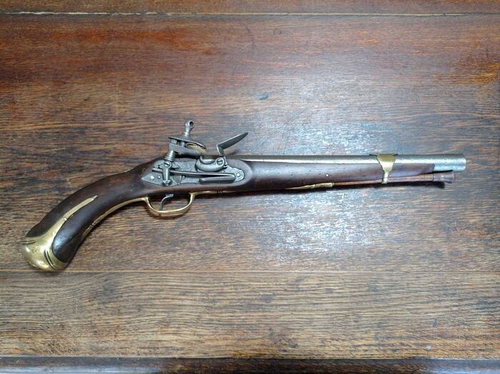 Spain - around 1789/1812 - Grand et lourd pistolet à la miquelet de cavalerie de ligne espagnol - modèle 1789 - Cavalry - Flintlock - Pistol - 18 mm