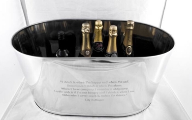 Spectacular Super largeXXXL Napoleon and Lily Bollinger Champagne bucket cooler (63cm) - Silverplate