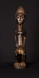 Spirit figure - Wood - asie usu génie de brousse - Baoulé - Côte d'Ivoire