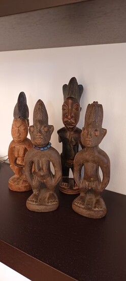 Statue(s) - Wood - Yoruba - Nigeria