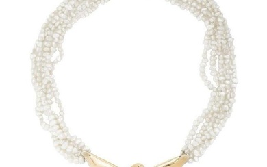 TIFFANY and CO. PALOMA PICASSO 18k gold and PEARL NECKLACE