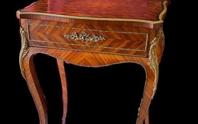 Tahan Ebeniste de S.M. L'Empereur - Signed - Table, with Mirror and marqueterie - Napoleon III - Brass, Wood - 19th century