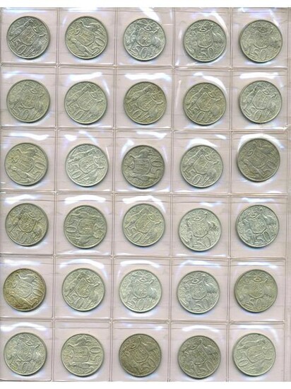 Thirty (30) 1966 Australian Round Fifty Cent Coins