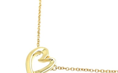 Tiffany 750YG Loving Heart Women's Necklace 750 Yellow Gold