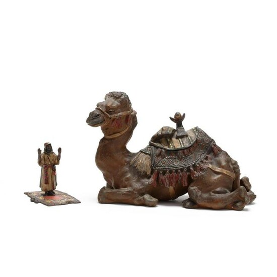 Two Cold-Painted Orientalist Desk Accessories