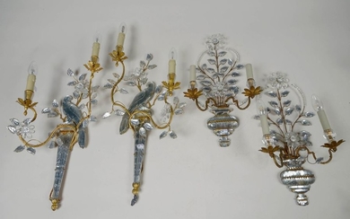 Two pairs of sconces with two arms of...