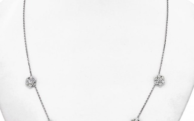 Van Cleef & Arpels 18K White Gold Fleurette Necklace