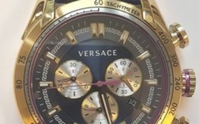 Versace - V-RayGold-Tone Watch navy - VDB030014 - Men - 2011-present
