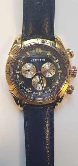 Versace - V-RayGold-Tone Watch navy - VDB030014 - Men - 2011-present
