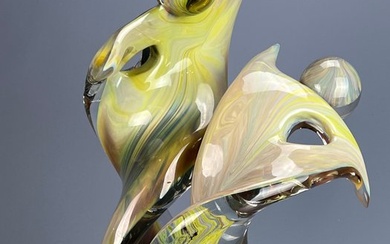 Vetreria Zanetti - Sculpture, Astrazione Organica Calcedonio - 50 cm - 50 cm - Glass