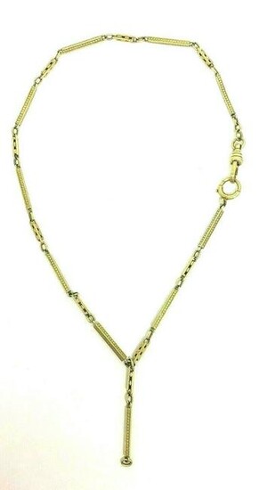 Victorian 14K Yellow Gold Watch Chain Necklace