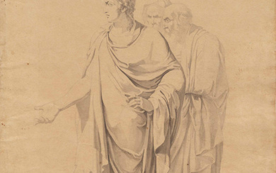 Vincenzo Camussini | Study of Three Standing Male Figures
