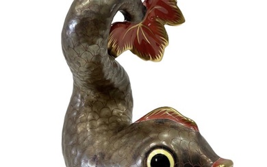Vintage Herend Porcelain Koi Fish Figurine