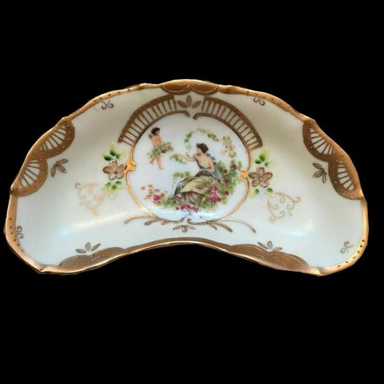 Vintage Limoges Porcelain Victorian Relish Bone Dish
