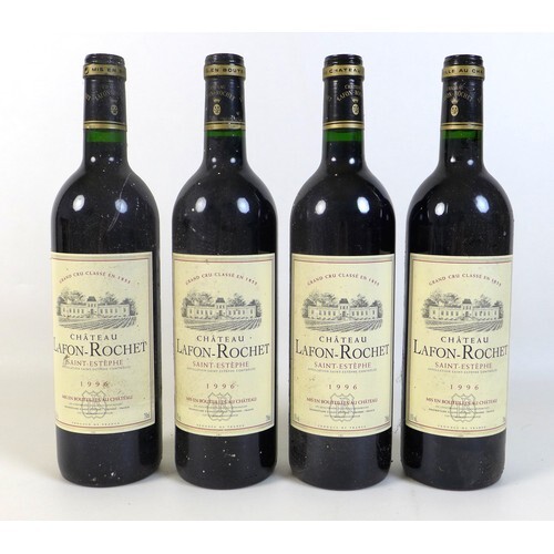 Vintage Wine: four bottles of Chateau Lafon-Rochet, 1996, Sa...