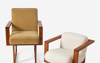 Vladimir Kagan (American, 1927-2016) Cubist Chair, Model 6724A, and Child's Cubist Club Chair, Vladimir Kagan Design Group, USA, designed 1967, the present lot circa 2005