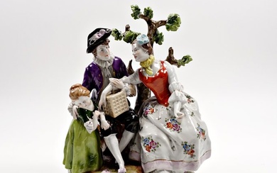 Volkstedt Rudolstadt - Figure - Gruppo galante - German porcelain