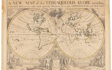 Wells' world map with California an Island 1700