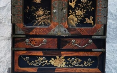 cabinet - Gilt lacquered wood - Japan - 19th century