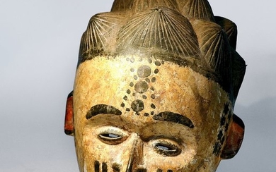 helmet mask - Wood - IBO - Nigeria