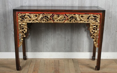 19th C. Asian Carved Altar Table