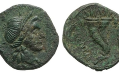 Bruttium, Vibo Valentia, c. 193-150 BC. Æ Semis (17mm, 2.81g,...