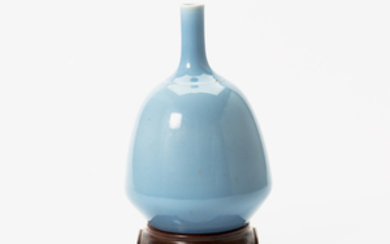 A Chinese pale blue-glazed bottle