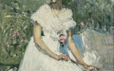 Clara D. Davidson (American, 1874-1962) The Pink Camellias