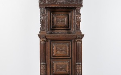 Continental Baroque-style Carved Walnut Cabinet