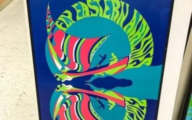 Three Framed "Fly Eastern Airlines" Psychedelic Posters