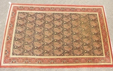 A VERY FINE PERSIAN QUM CARPET with silk foundation, a