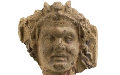 Etruscan Young Satyr Head Antefix 4th century BC; height cm...