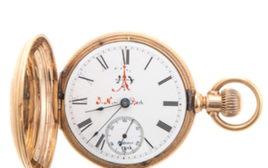 A Gentleman's Waltham Pocket Watch in 14K Gold