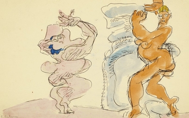 Le Corbusier (1887-1965), Deux nus féminins dansant