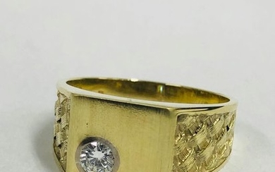 14 kt. Gold, Yellow gold - Ring - 0,20 ct Diamond