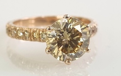 14 kt. Pink gold - Ring - 2.91 ct Diamond