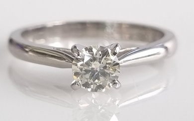 14 kt. White gold - Ring - 0.51 ct Diamond