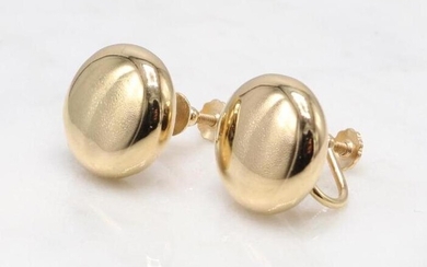 14KY Gold Button Earrings
