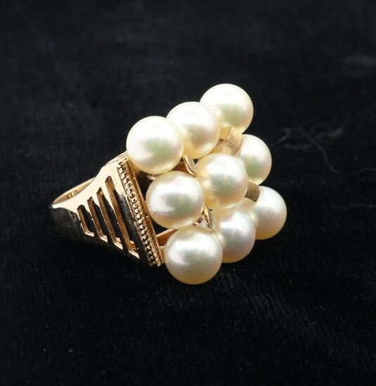 14KY Gold Pearl Ring