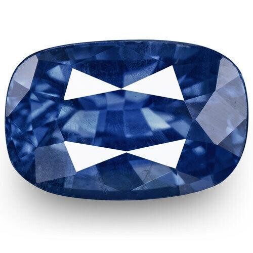 1.74-Carat Unheated Eye-Clean Cushion-Cut Sapphire from