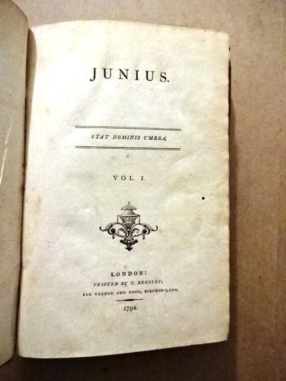 1794 Two-Volume Leather Book of Junius