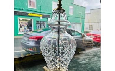 18'' Waterford Crystal and brass table lamp