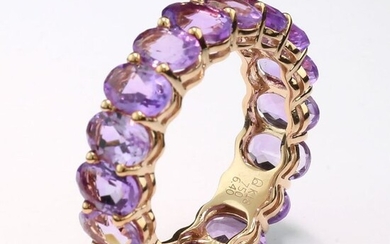 18 kt. Pink gold - Ring - 6.40 ct Amethysts