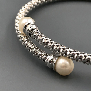 18 kt. White gold - Bracelet - Pearls