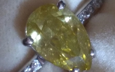 18 kt. White gold - Ring - 1.45 ct Diamond - Diamonds