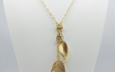 18 kt. Yellow gold - Necklace - Zircons