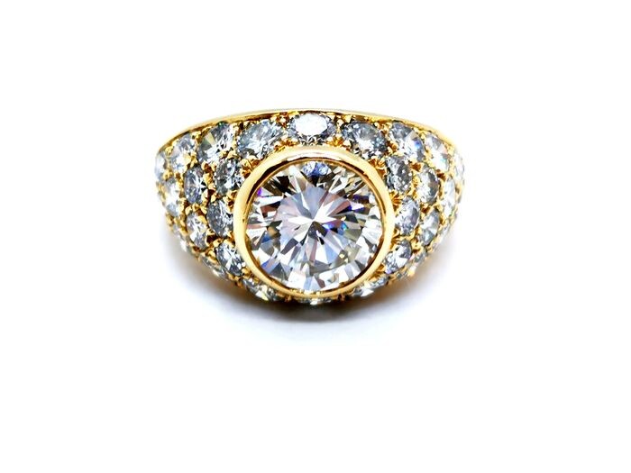 18 kt. Yellow gold - Ring Diamond - Diamond